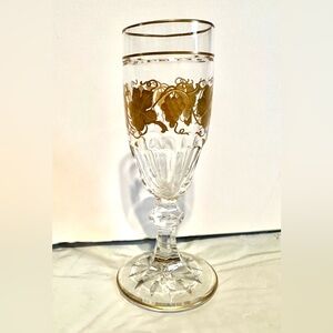 Val St. Lambert Pampre D'Or Gold Champagne Flute